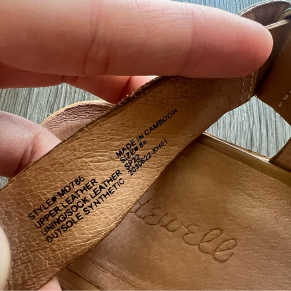 Madewell The Cady Lug Sole Sandal Desert Camel Women's Shoe Size 8.5 - Picture 6 of 9